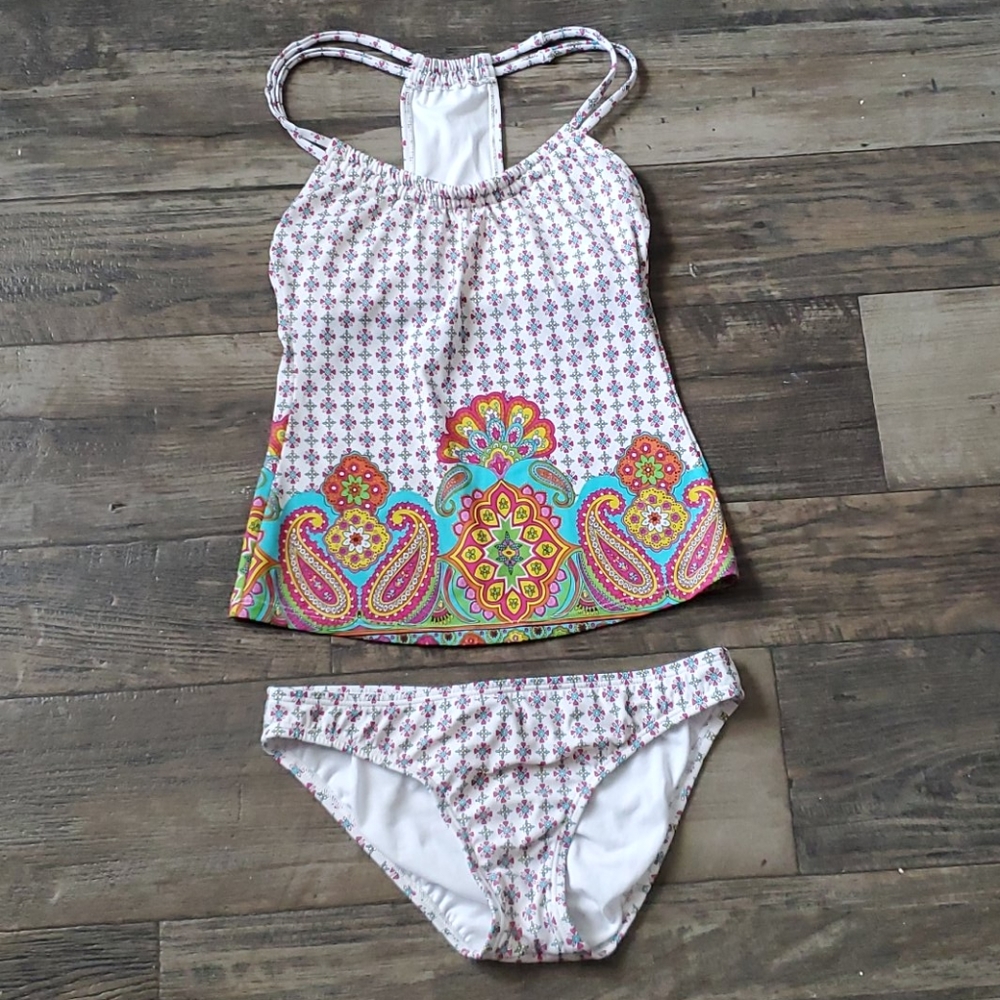 Next by athena Boho Print Shirred Tankini 2 pc Set